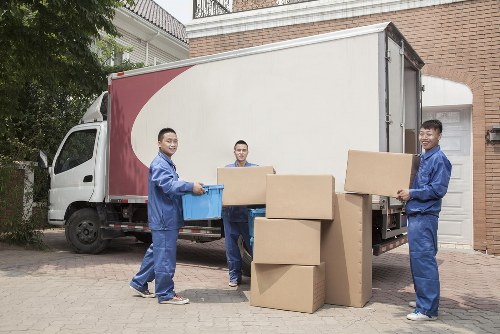 Removal team planning a move in Yiewsley street setting