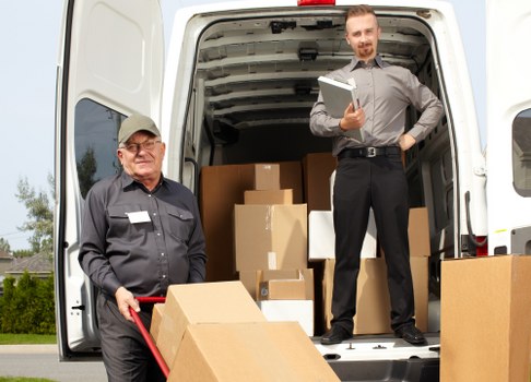A van ready for a residential or office removal in Yiewsley
