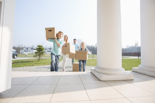 Local removals team handling furniture and boxes in Yiewsley