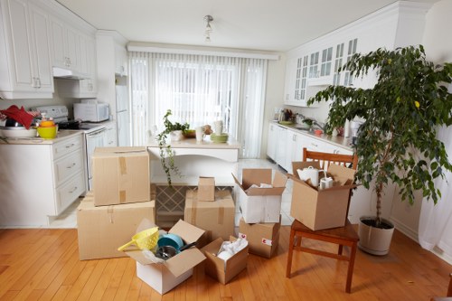 Commercial moving team planning a business relocation in Yiewsley